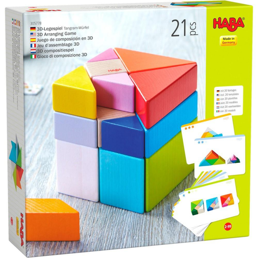 Haba Drevená stavebnica 3D Kocka - Chýbajúci dielik