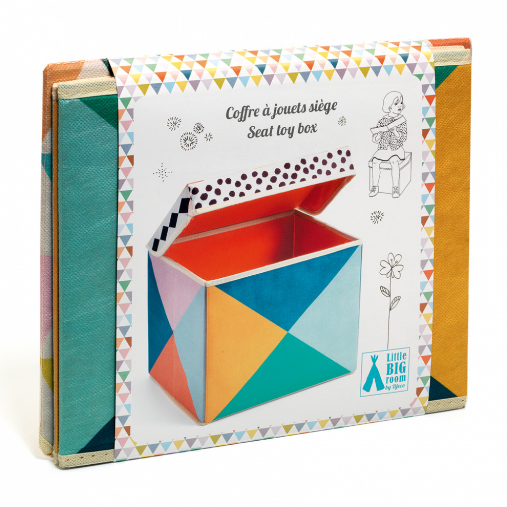 DJECO Geometria: úložný a sedací box na hračky