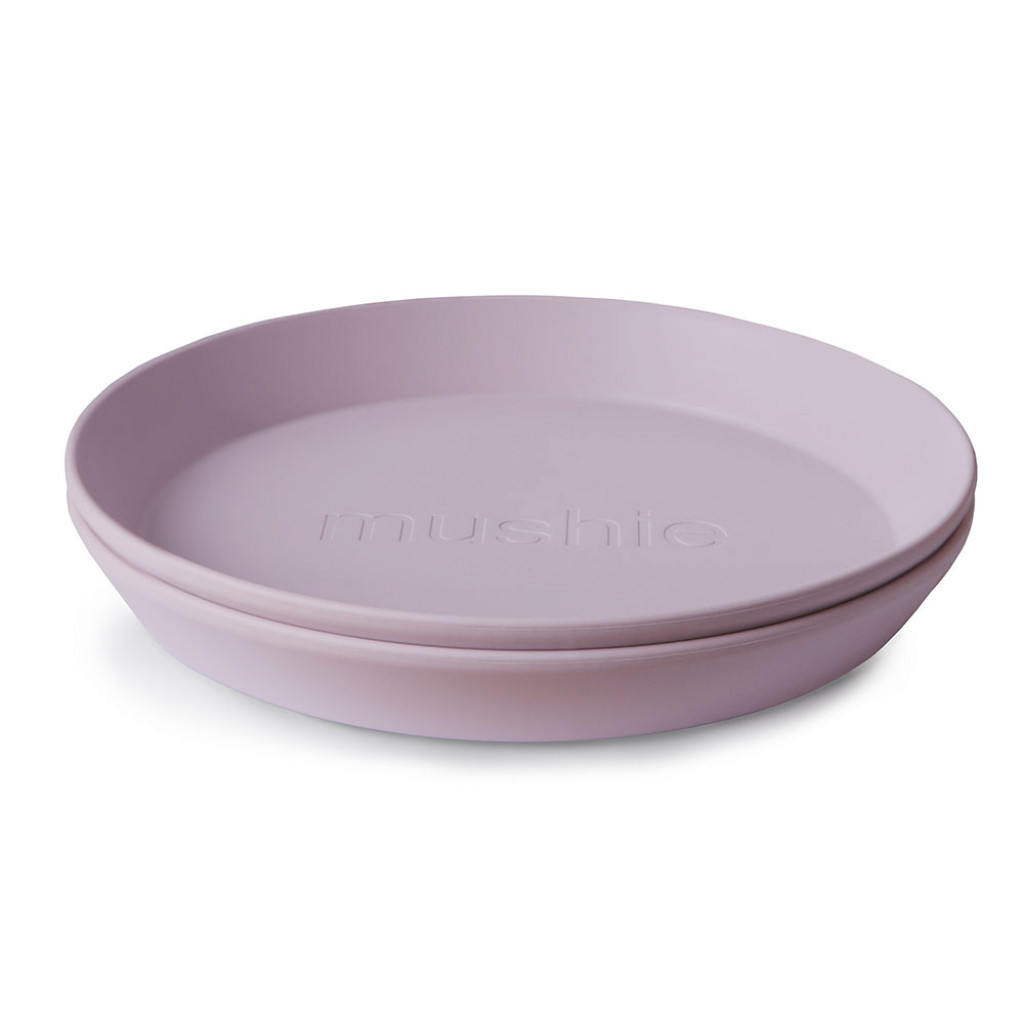 Mushie okrúhly tanier 2 ks (Soft Lilac)