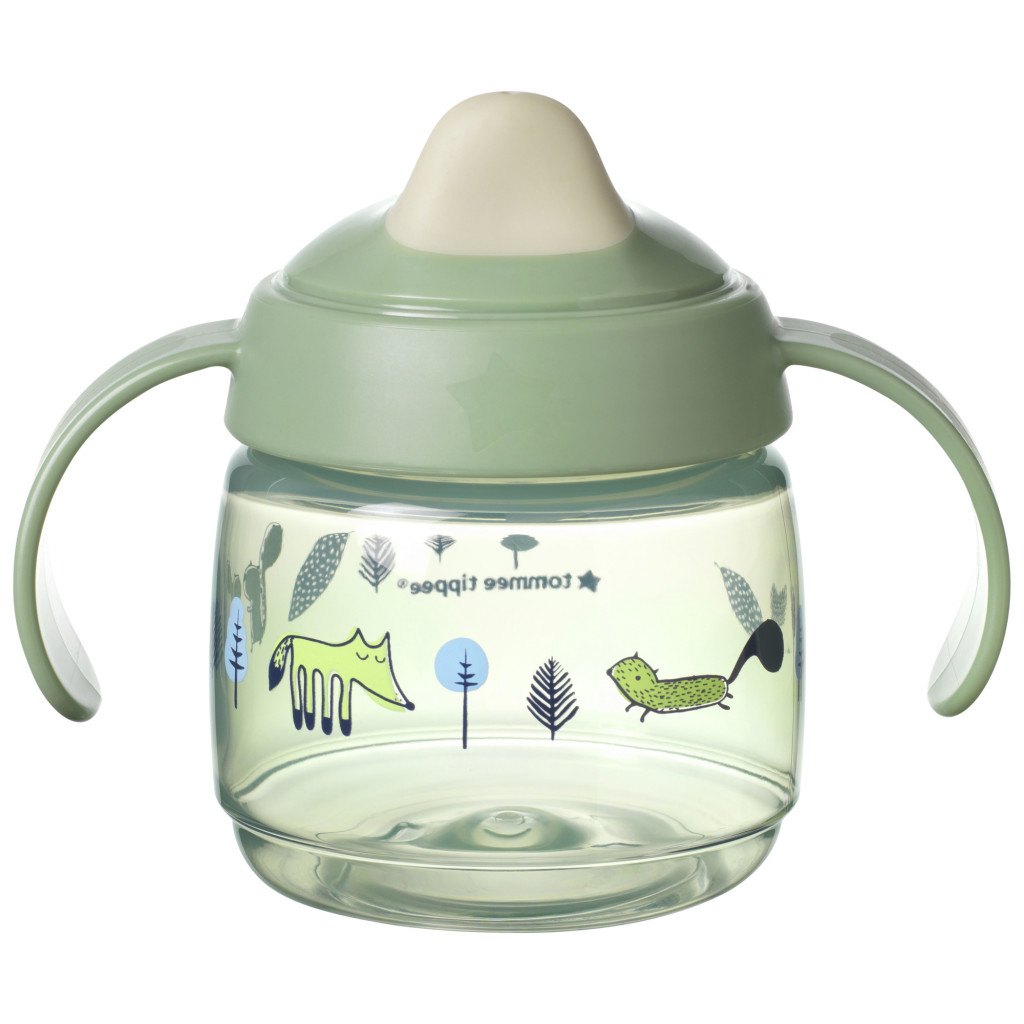 Tommee Tippee Superstar netečúci hrnček, 190ml 4m +, Zelená