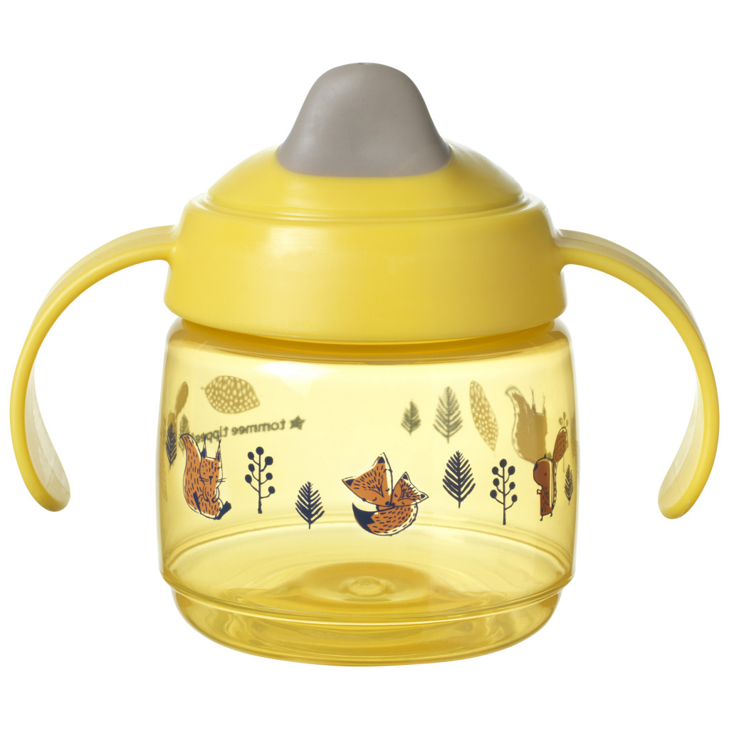 Tommee Tippee Superstar netečúci hrnček, 190ml 4m +, Žlutá