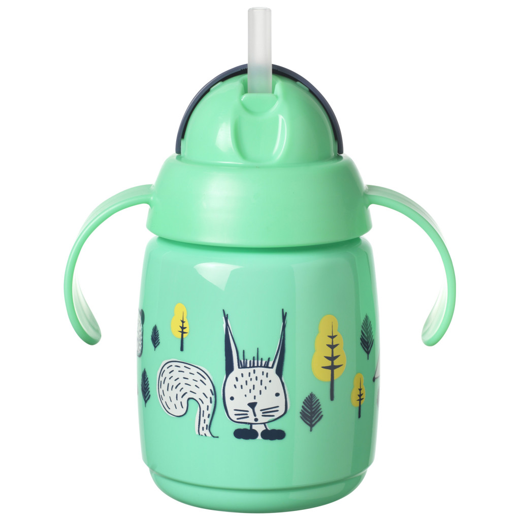 Tommee Tippee Superstar Netečúci hrnček so slamkou 6m+ 300 ml 1 ks, Zelená