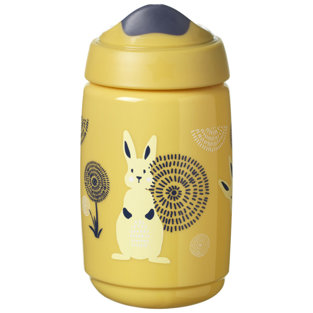 Tommee Tippee Superstar netečúci hrnček s náustkom, 390ml, 12m +, Žlutá