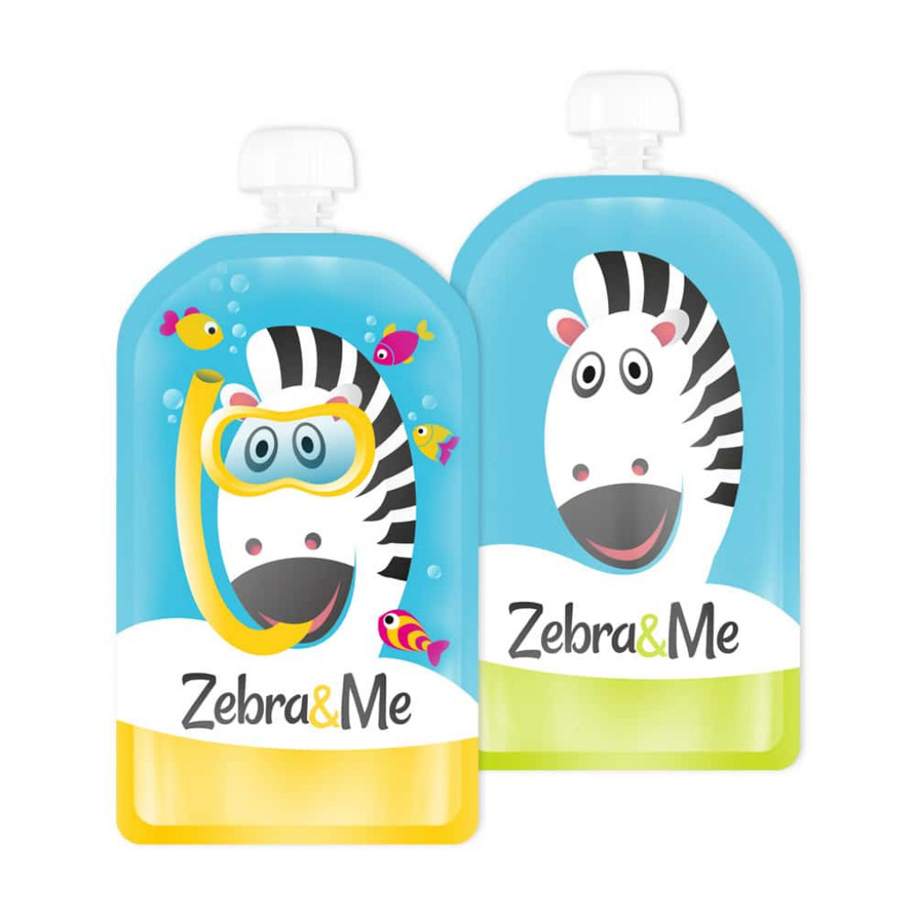 Zebra & Me Kapsičky na opakované použitie 2ks (potápač + zebra)