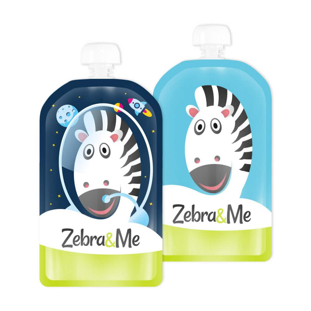 Zebra & Me Kapsičky na opakované použitie 2ks (kozmonaut + zebra)