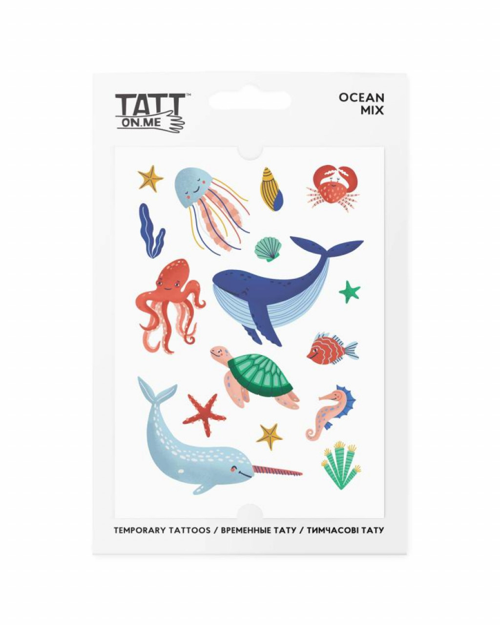 TATTonMe TATTonMe Vodeodolné dočasné tetovačky pre deti Oceán mix