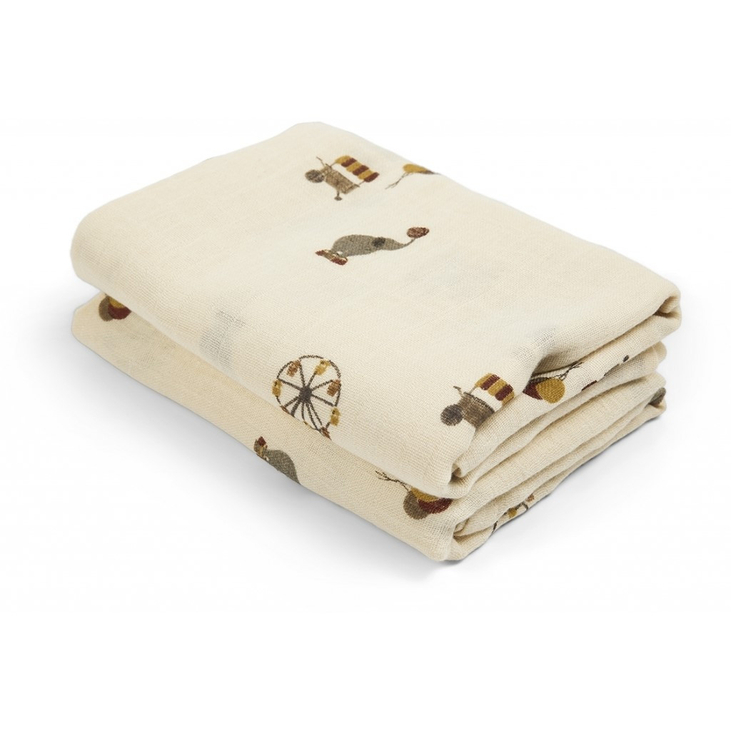 NUUROO Bao Mušelínové plienky 2 ks Creme/Circus