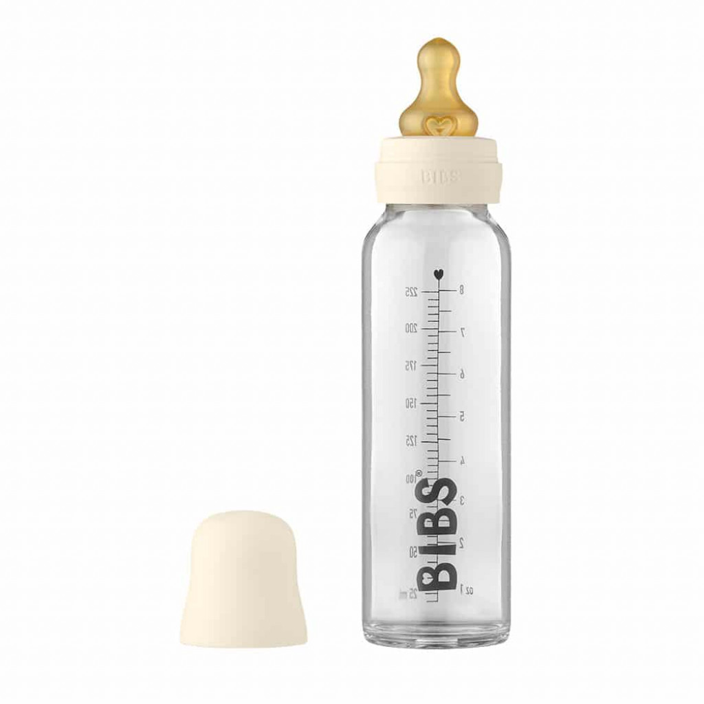 BIBS Baby Bottle sklenená fľaša 225ml (Ivory)