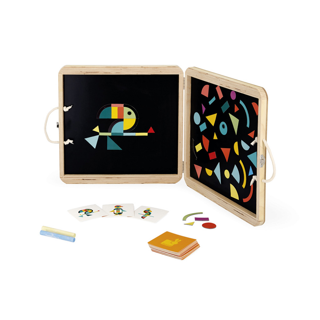 Janod Magnetická tabuľa s magnetkami origami puzzle Zvieratká