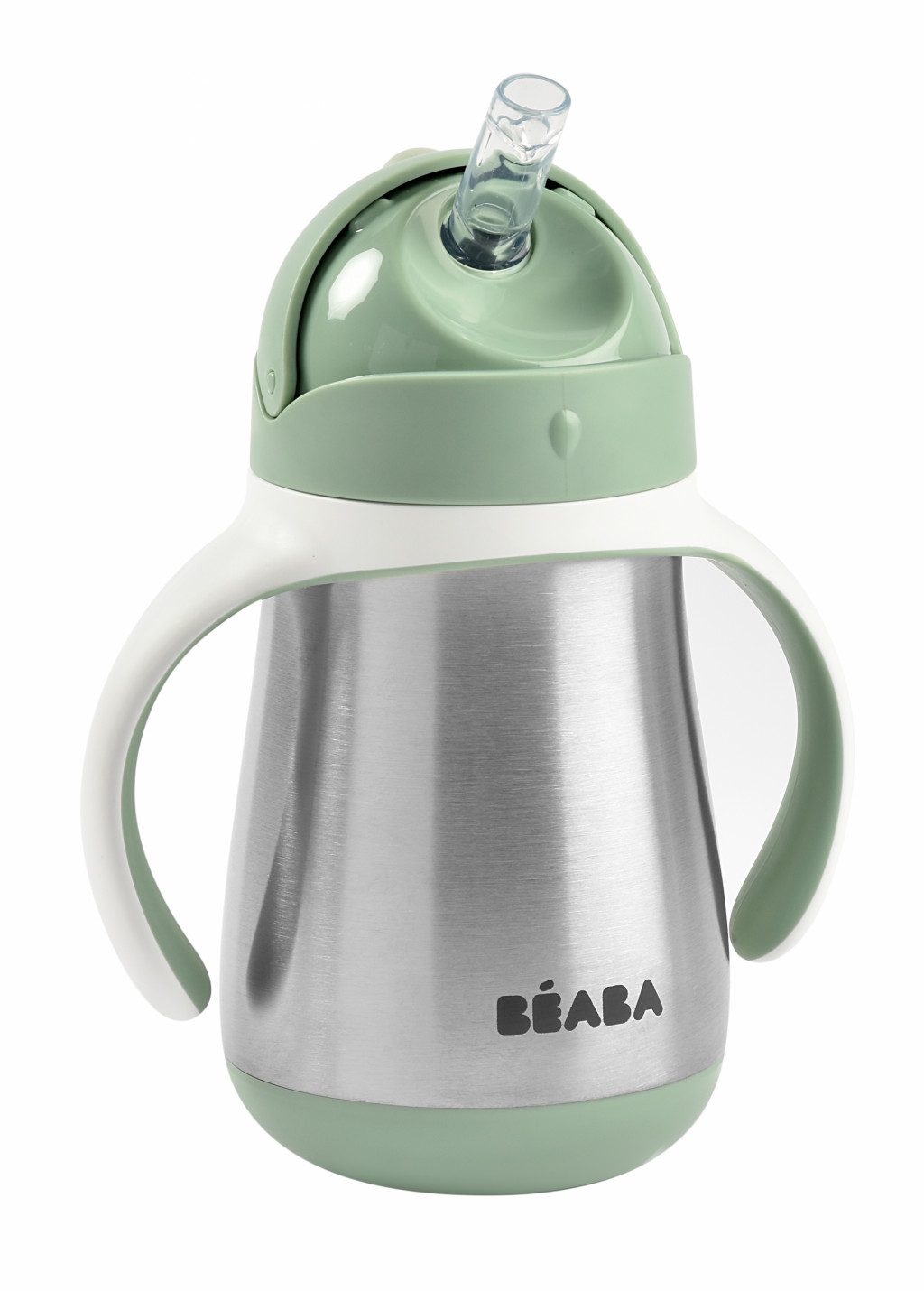 Beaba Hrnček termoizolačný so slamkou nerez 250ml Sage Green