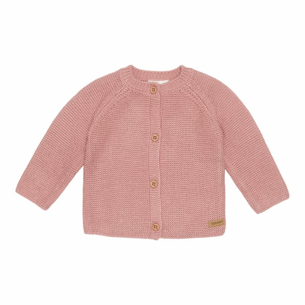 Little Dutch - textil Kardigan pletený Vintage Pink veľ. 62