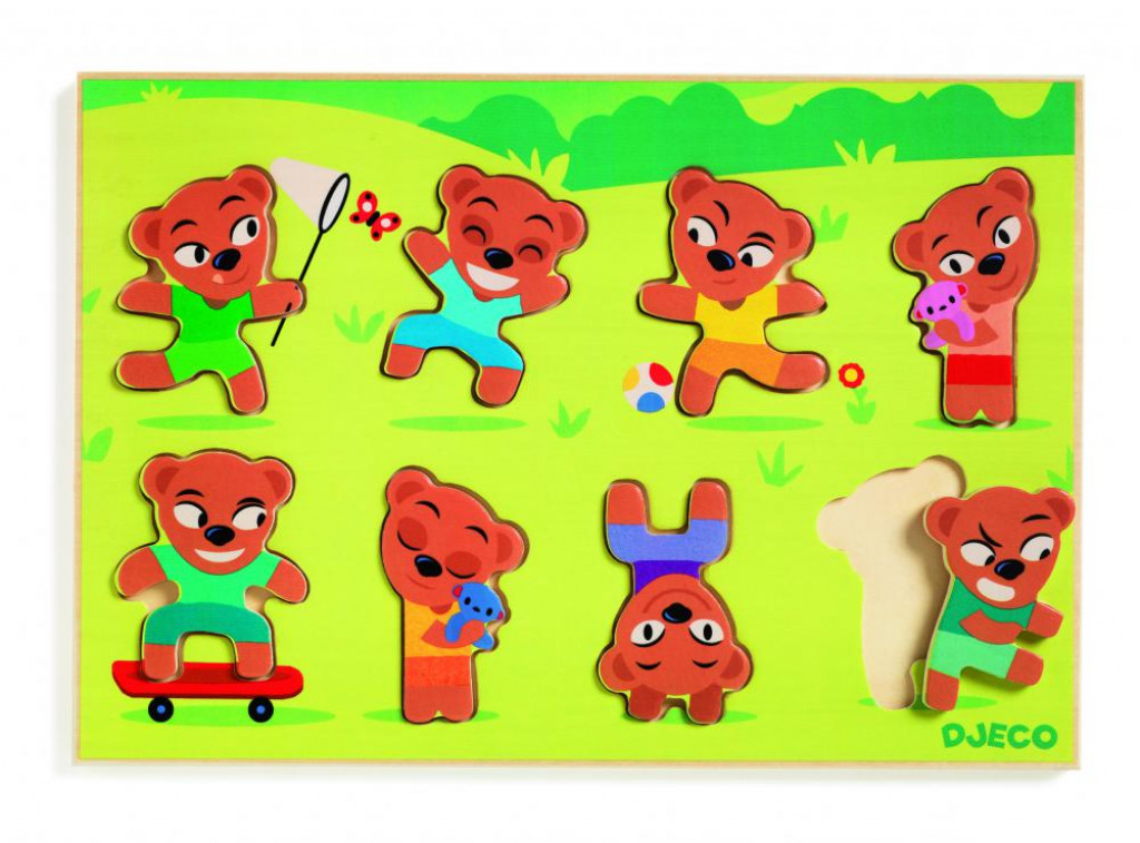 Vkladacie puzzle Medvedíky