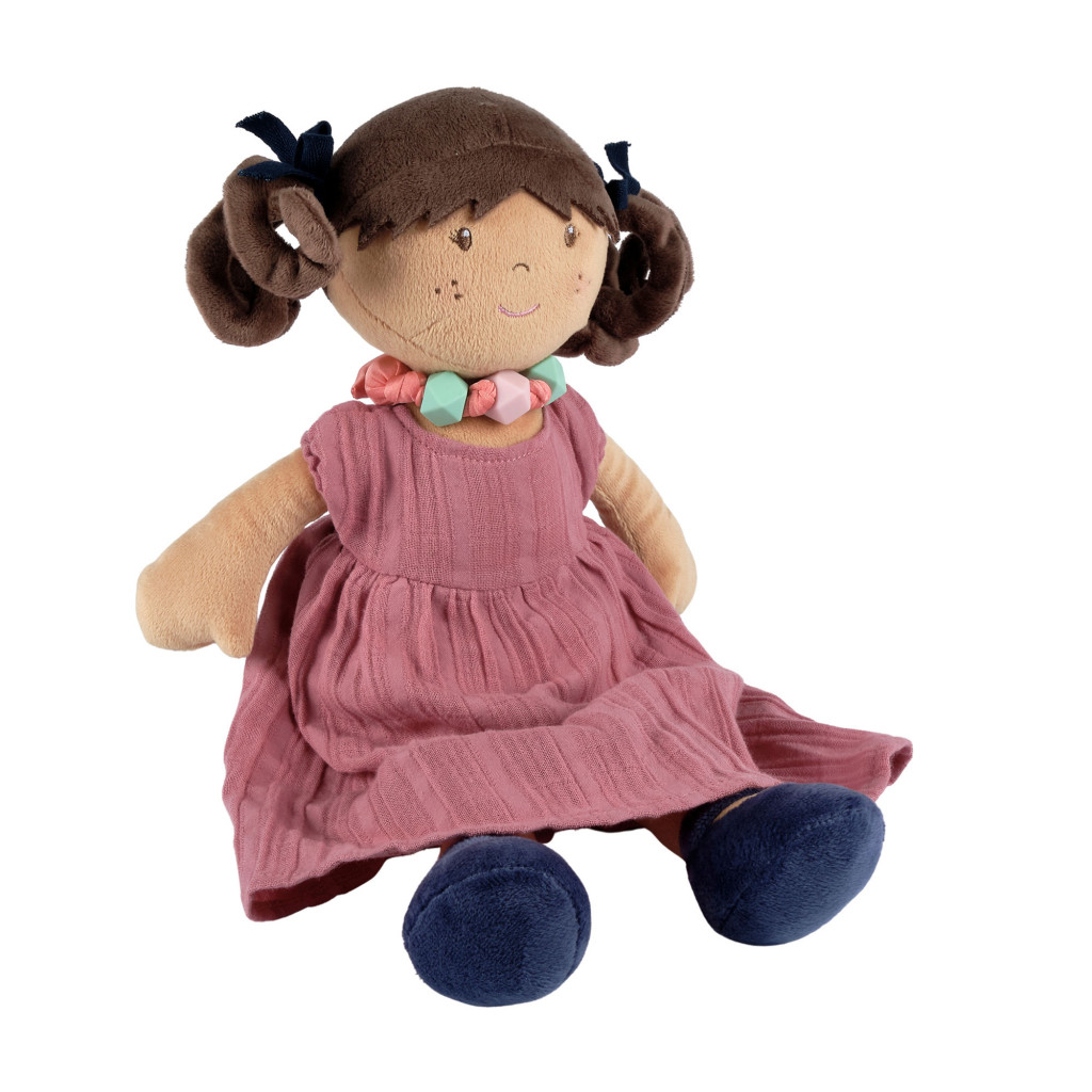 Bonikka Bonikka látková bábika s náramkom (Mandy ružové šaty)