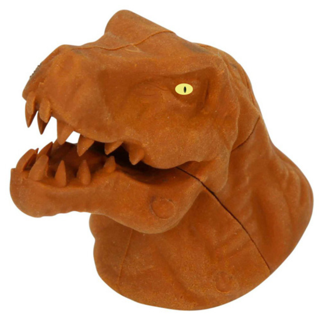 Dino World  ASST Gumovacia guma - hnedý T-Rex, 3D puzzle