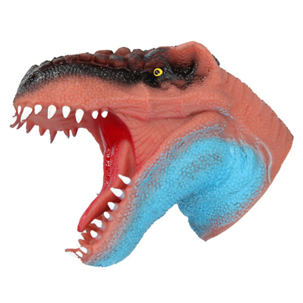 Dino World ASST Tyrannosaurus Rex na ruku, hnedo-modrý, silikónový