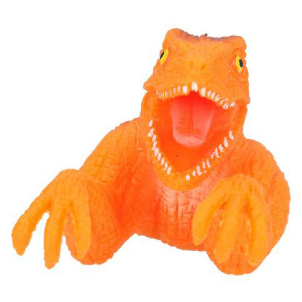Dino World ASST Prstová bábka - oranžový, T-Rex