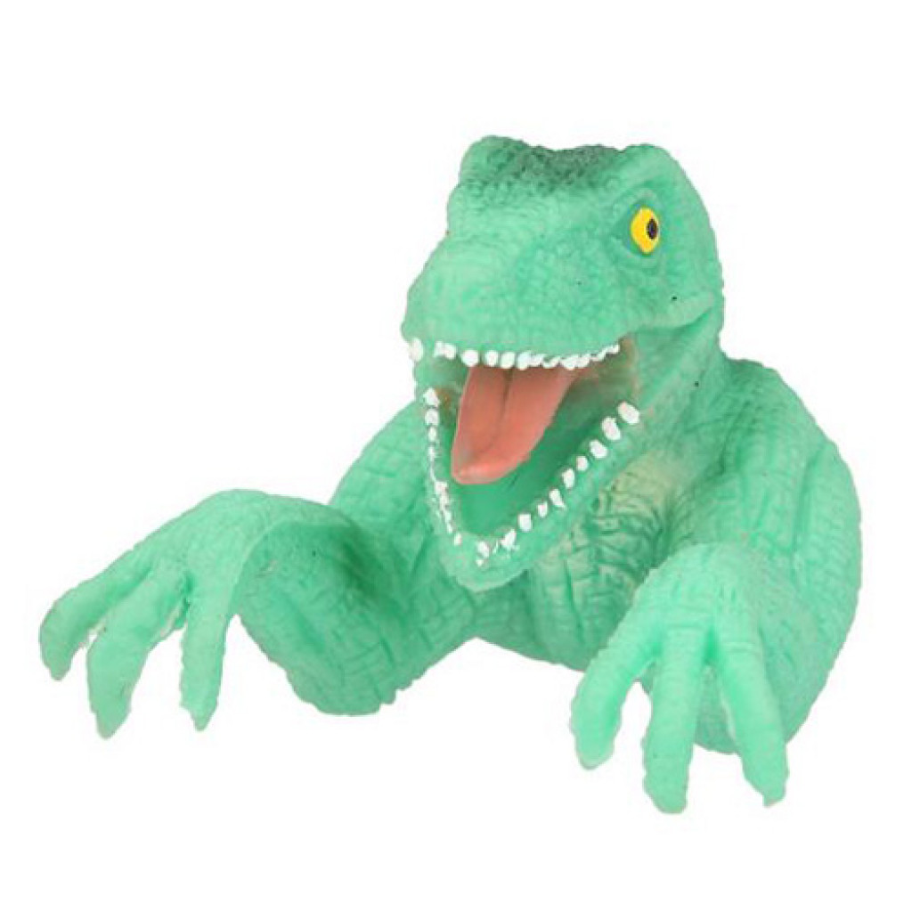 Dino World ASST Prstová bábka - zelený, T-Rex
