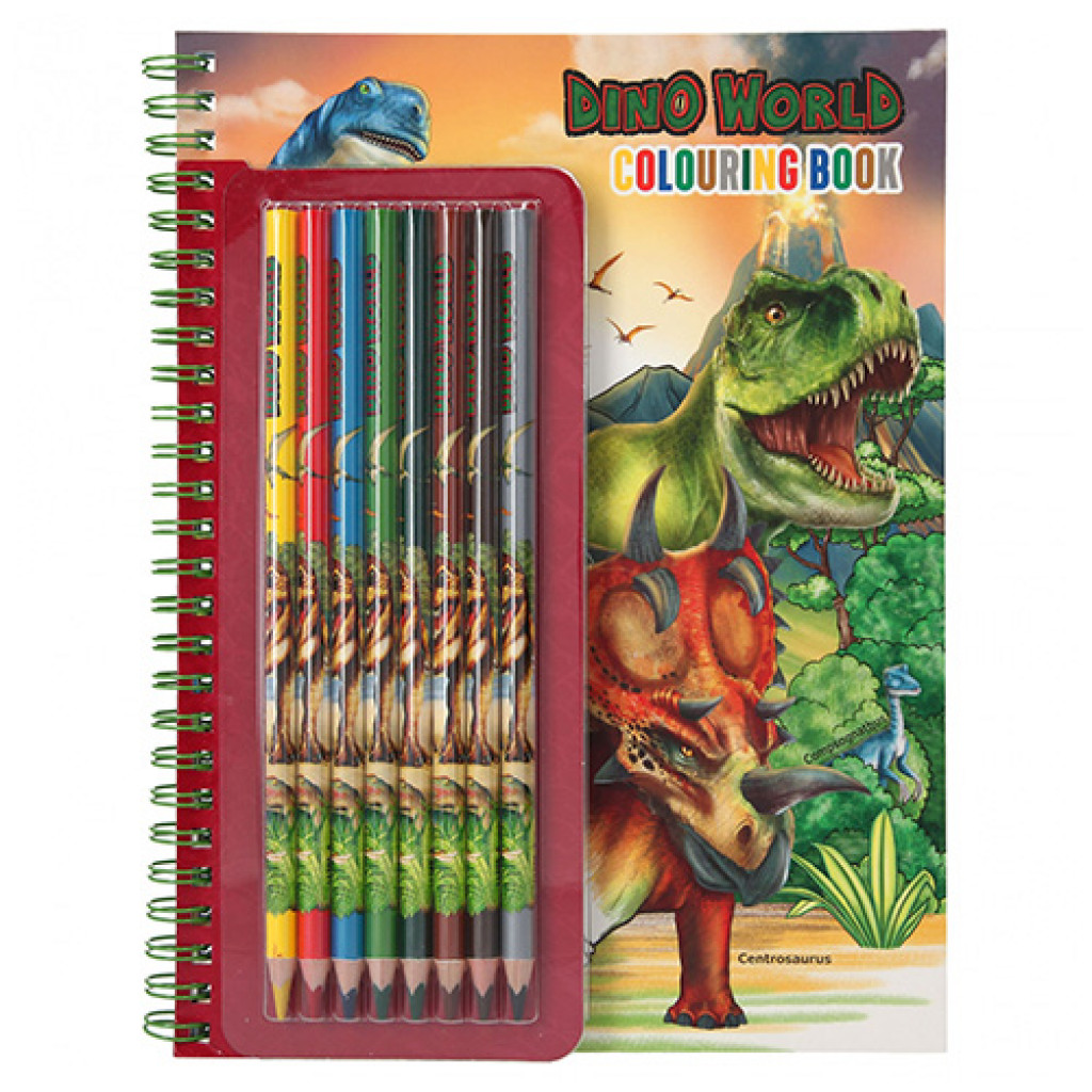 Dino World Omaľovánka - kreatívna sada, 8 pasteliek