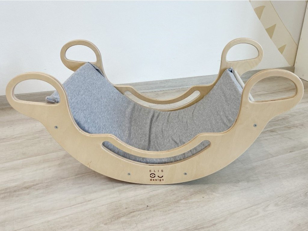 Elis design Poťah na Montessori hojdačku 6in1 smile s elastanom farba: sivá