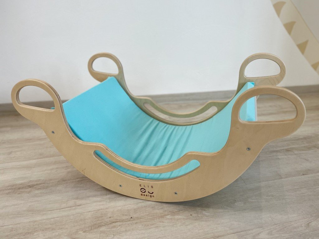 Elis design Poťah na Montessori hojdačku 6in1 smile s elastanom farba: tyrkysová