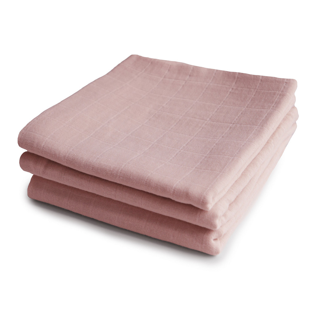 Mushie Trojbalenie mušelínových plienok mushie - blush