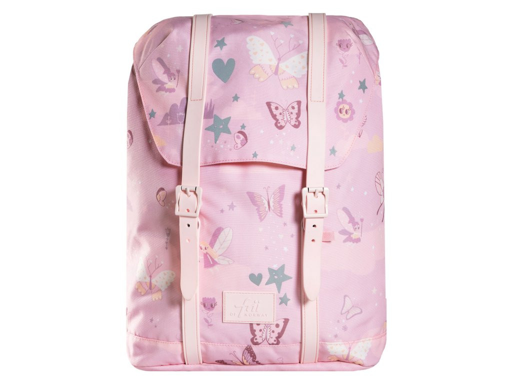 Frii of Norway Ergonomická školská taška Pink Butterfly 22L