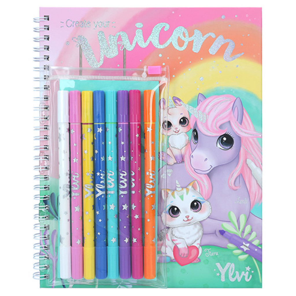 Ylvi Omalovánka | Create Your Unicorn, 8 fixiek