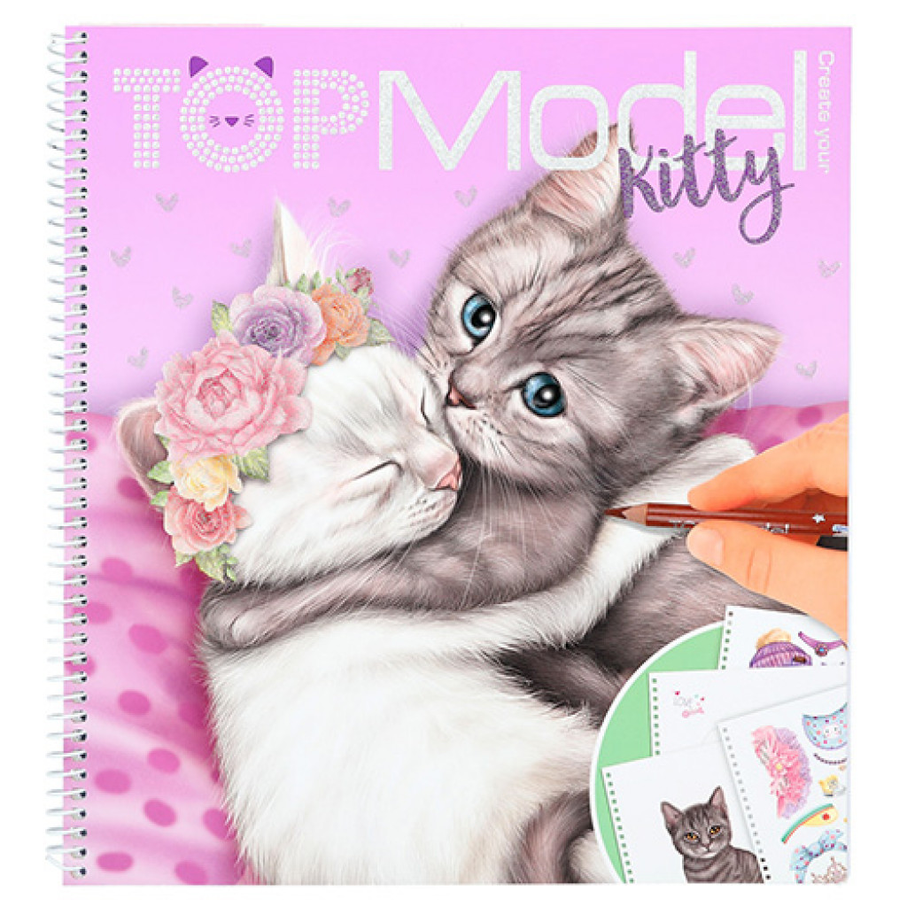 Top Model Omalovánka | Create Your Kitty so samolepkami