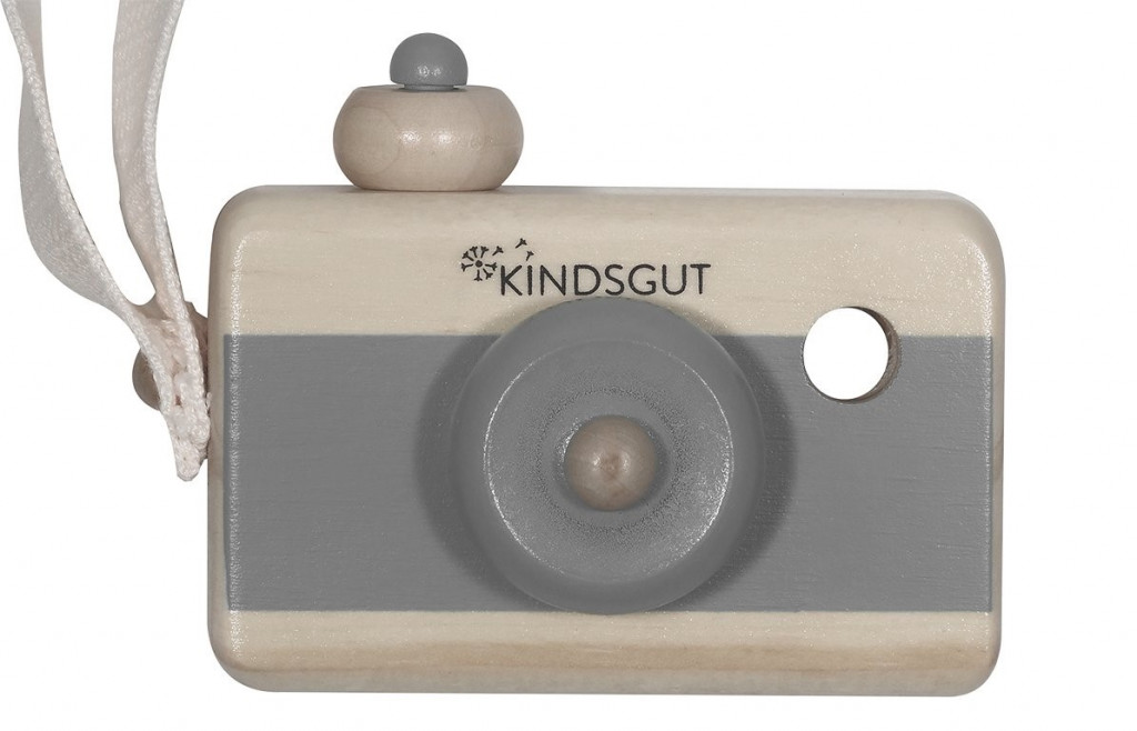 KINDSGUT Drevený fotoaparát - tmavo-šedý