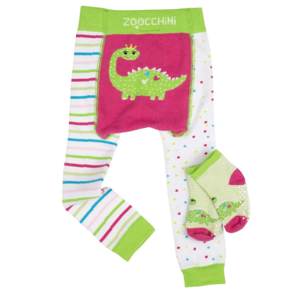 Zoocchini Set legínky a ponožky Dinosaurus Dai 12 - 18 m