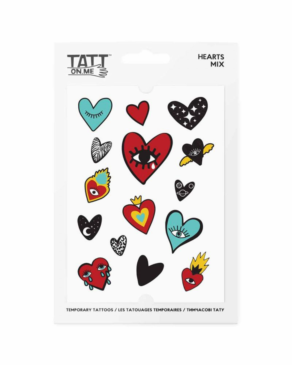 TATTonMe TATTonMe Vodeodolné dočasné tetovačky Srdce mix
