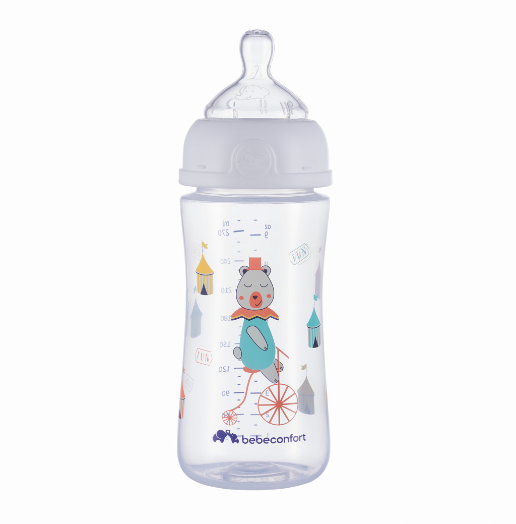 Bebeconfort Dojčenská fľaša Emotion 270ml 0-12m White