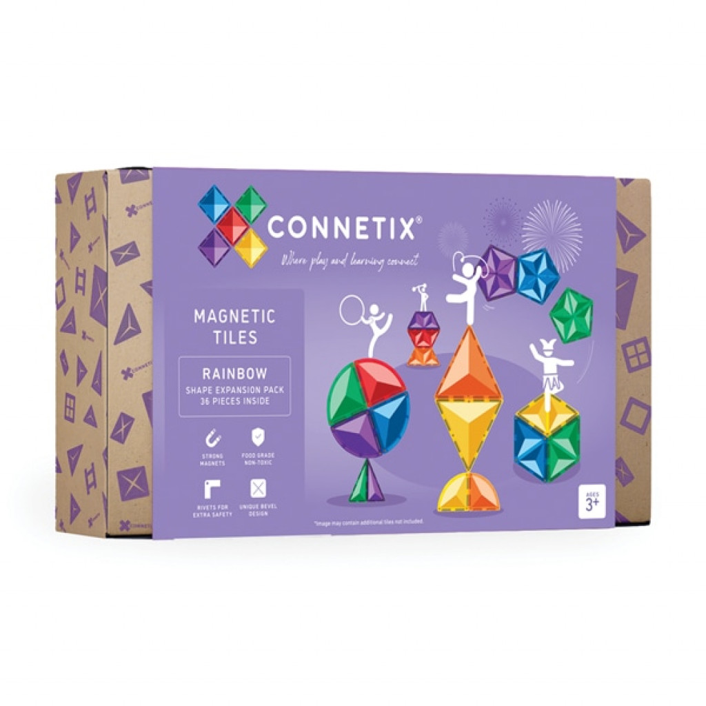 Connetix Magnetická stavebnica - Rainbow Shape Expansion Pack 36 ks