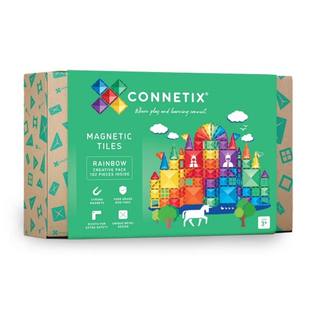 Connetix Magnetická stavebnica - Rainbow Creative Pack 102 ks