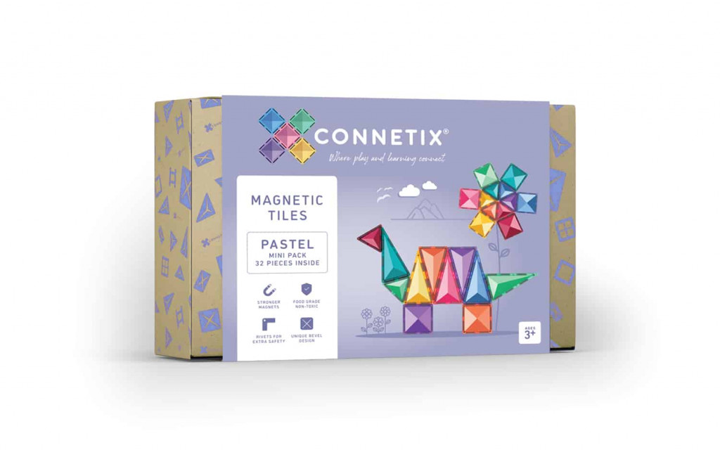Connetix Magnetická stavebnica - Pastel Mini Pack 32 ks