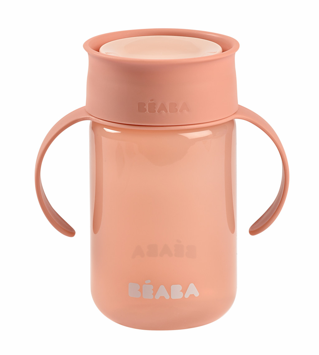 Beaba Hrnček trénovací 360° Pink 340 ml 12m+