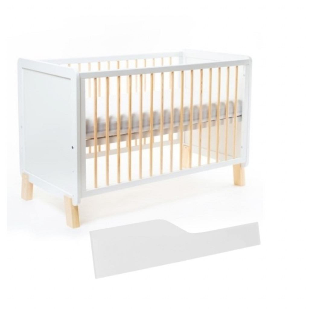 NANNA Postieľka Niko 120 x 60 cm White/Natural