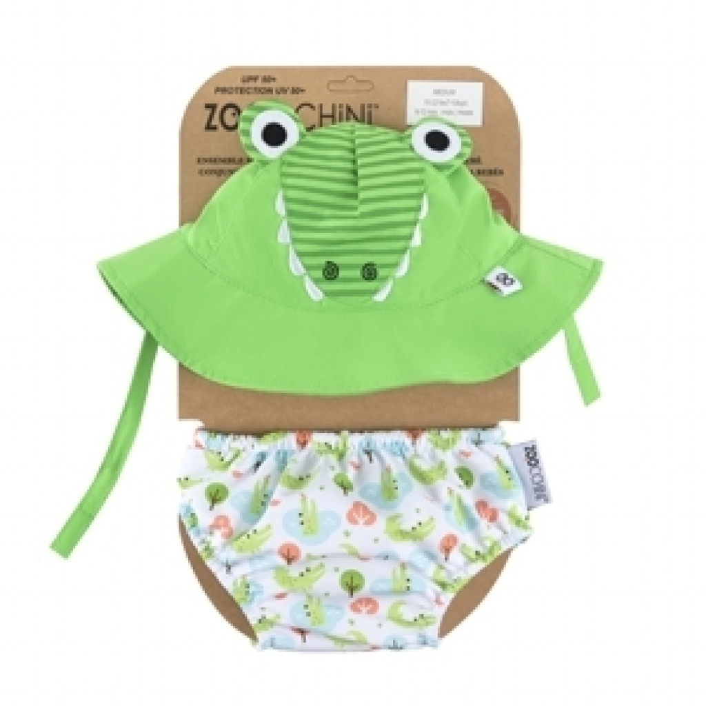 Zoocchini UV Set klobúčik a plavky Krokodíl 12 - 24 m