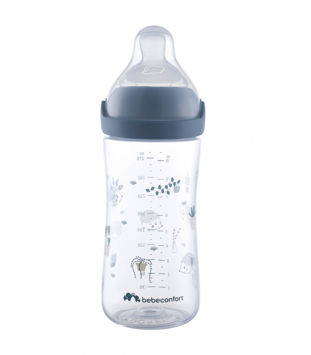 Bebeconfort Dojčenská fľaša Emotion Physio 270ml 0-12m + Blue