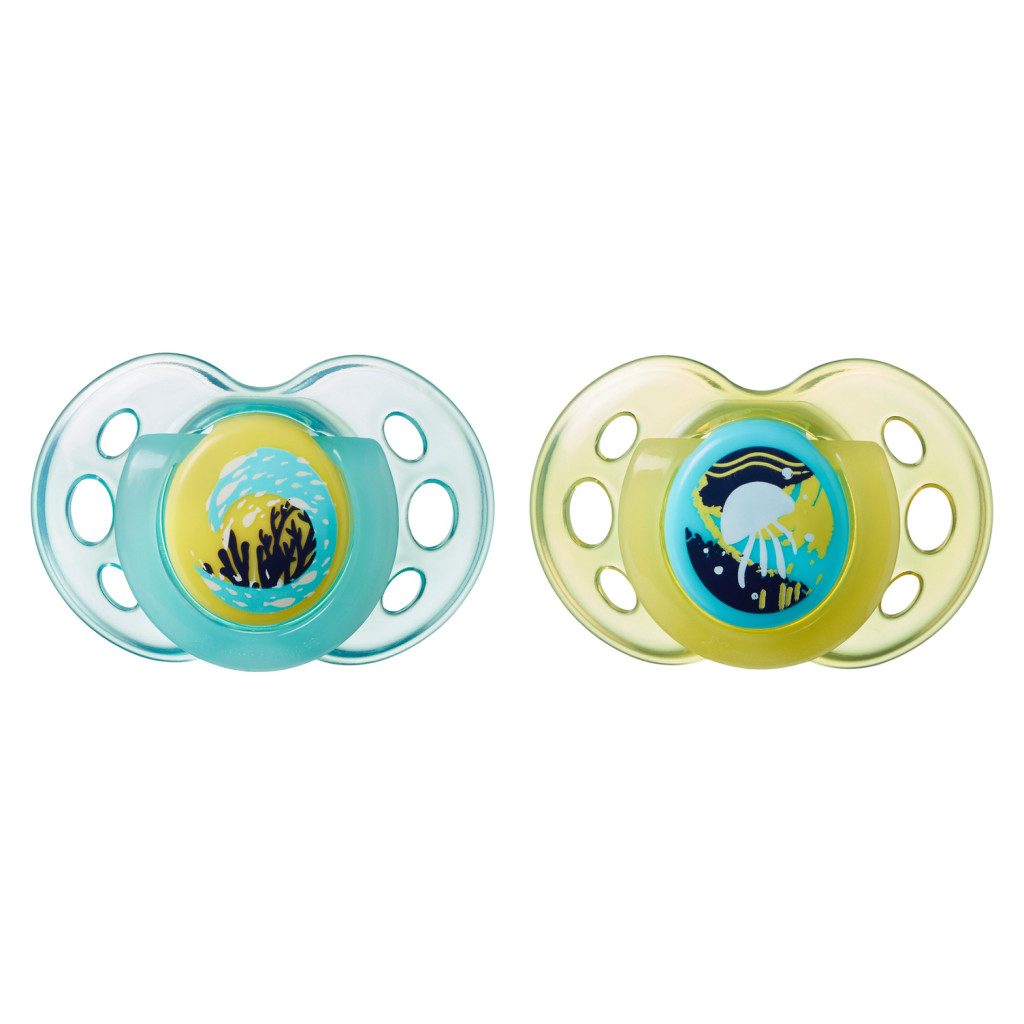 Tommee Tippee Šidítko C2N silikon 2ks 18-36m, Night