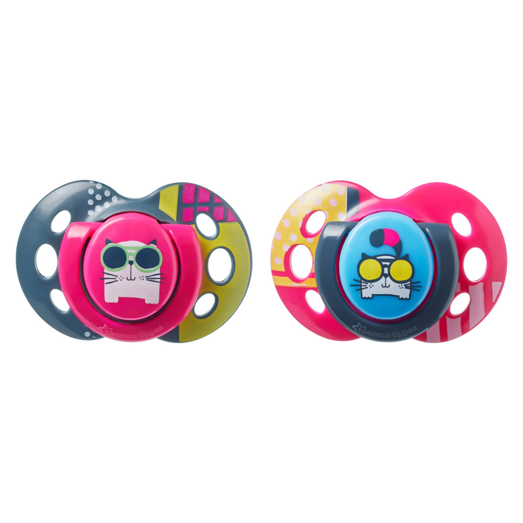 Tommee Tippee Cumlík C2N silikón Fun Girl 2ks 18-36m