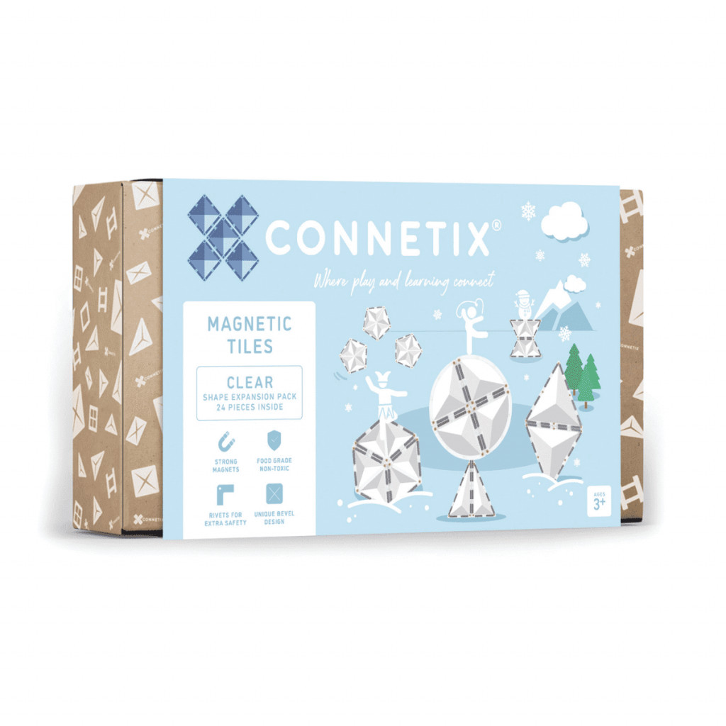 Connetix Magnetická stavebnica - Clear Shape Expansion Pack 24 ks