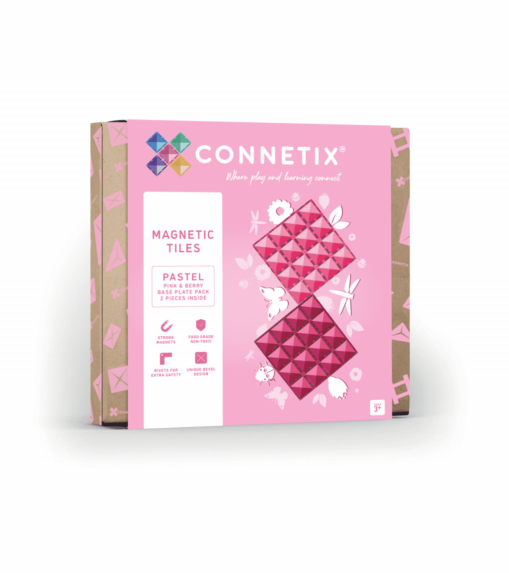Connetix Magnetická stavebnica - Pastel Pink & Berry Base Plate 2 ks
