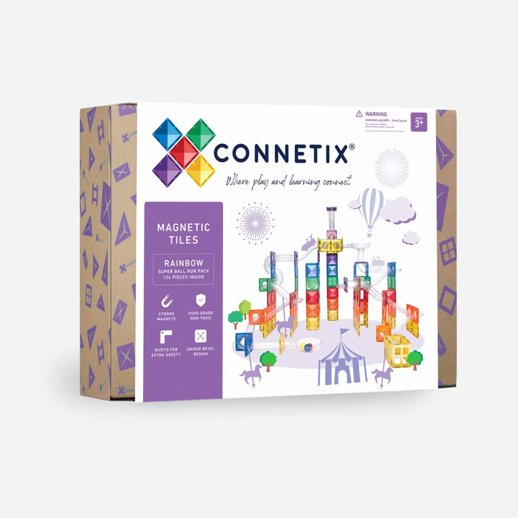Connetix Magnetická stavebnica - Super Ball Run Pack 134 ks