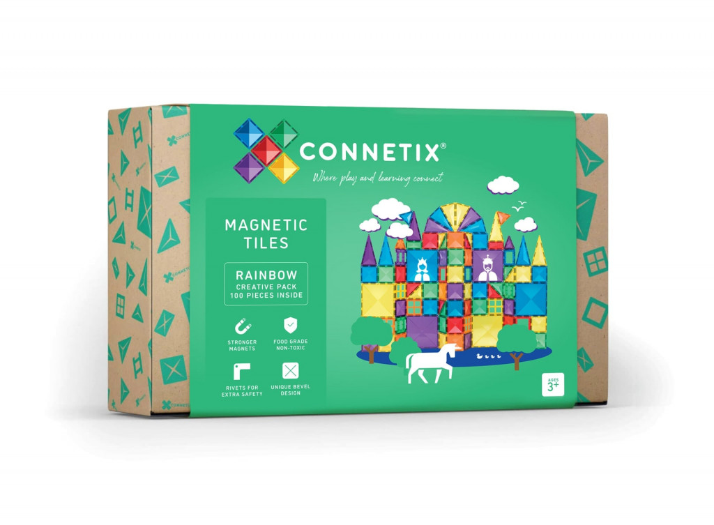 Connetix Magnetická stavebnica - Rainbow Creative Pack 100 ks