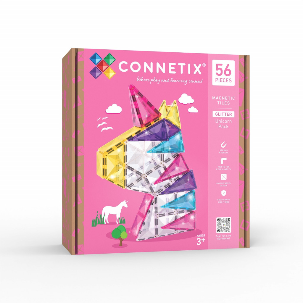 Connetix Magnetická stavebnica - Glitter Unicorn Pack 56 ks