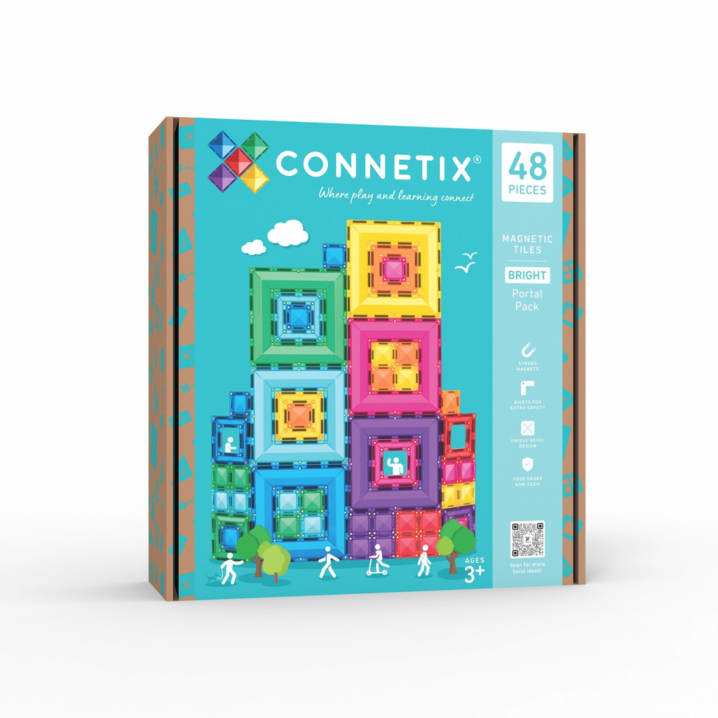 Connetix Magnetická stavebnica - Bright Portal Pack 48 ks