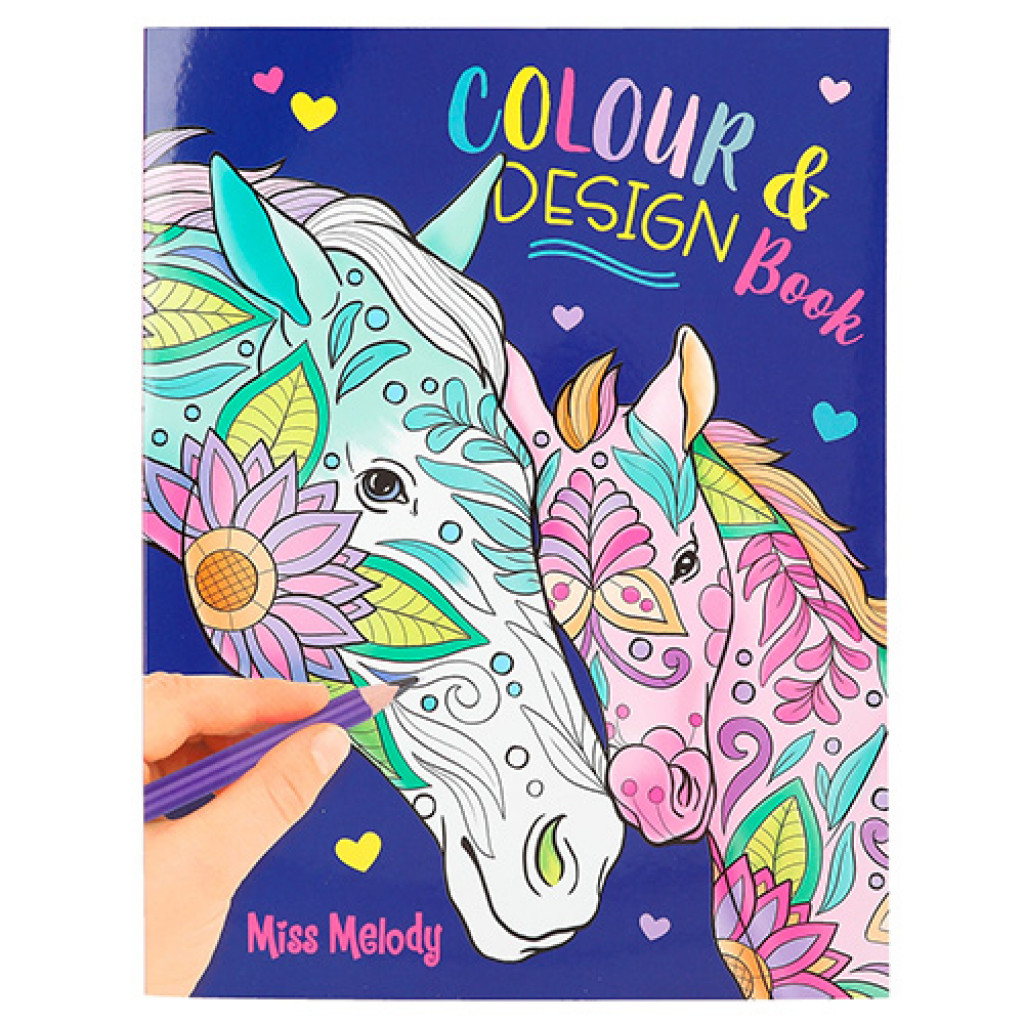 Miss Melody Color & Design Book, 40x omalovánka