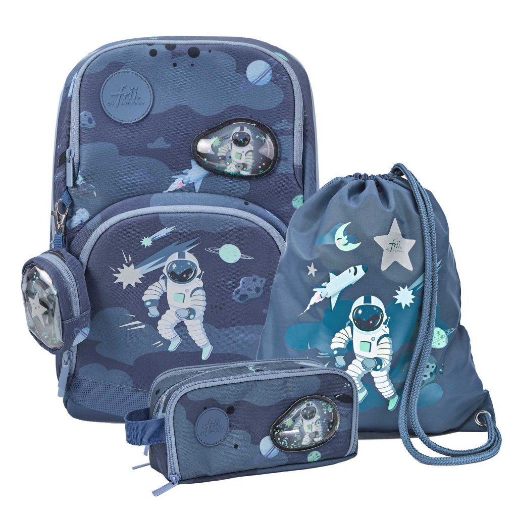 Frii of Norway Školská SADA Frii Easy – Astronaut Blue Denim