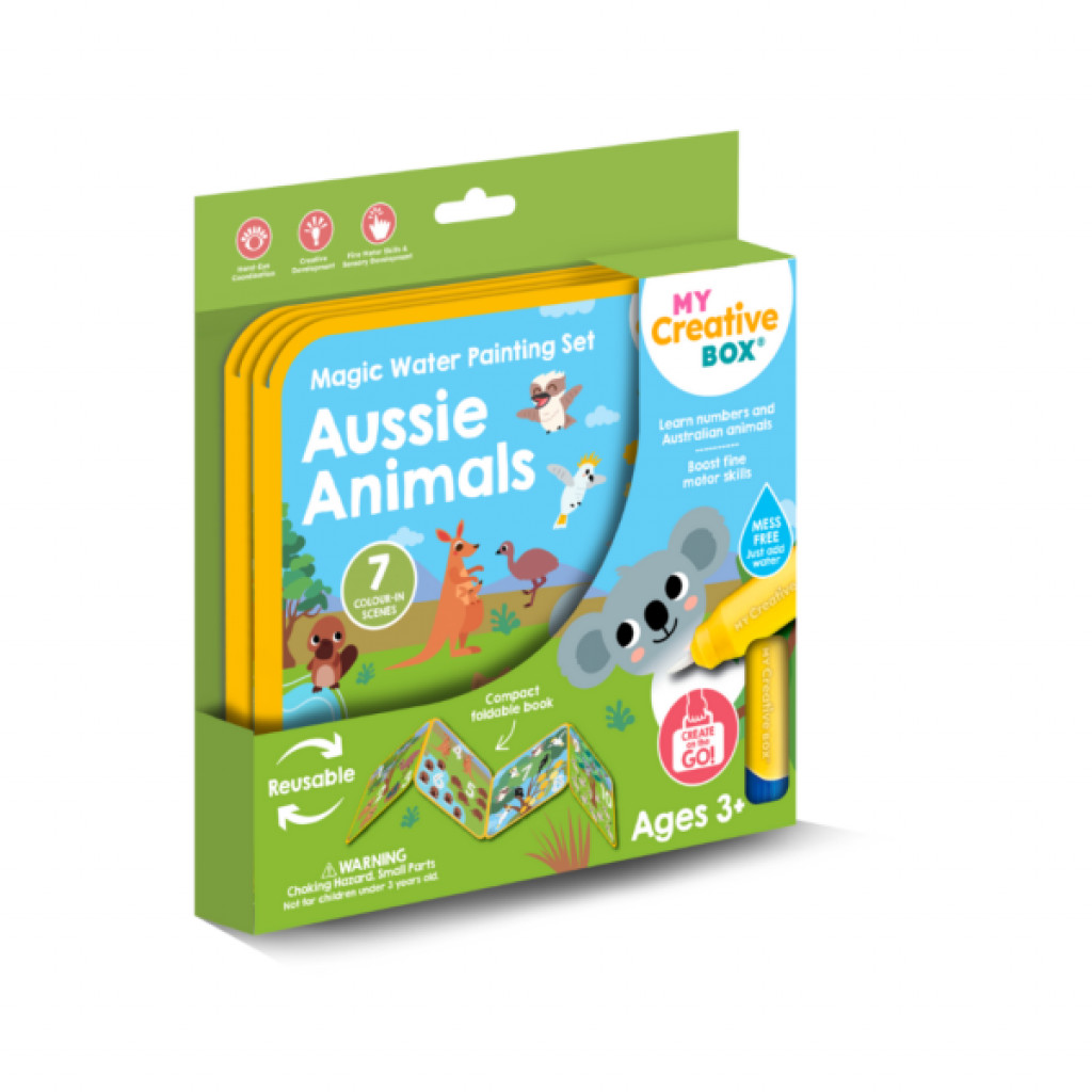 Connetix Aussie Animals Magic Water Painting Set